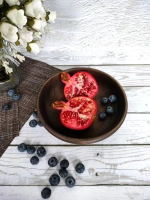 Деревянная сервировочная тарелка из кедра