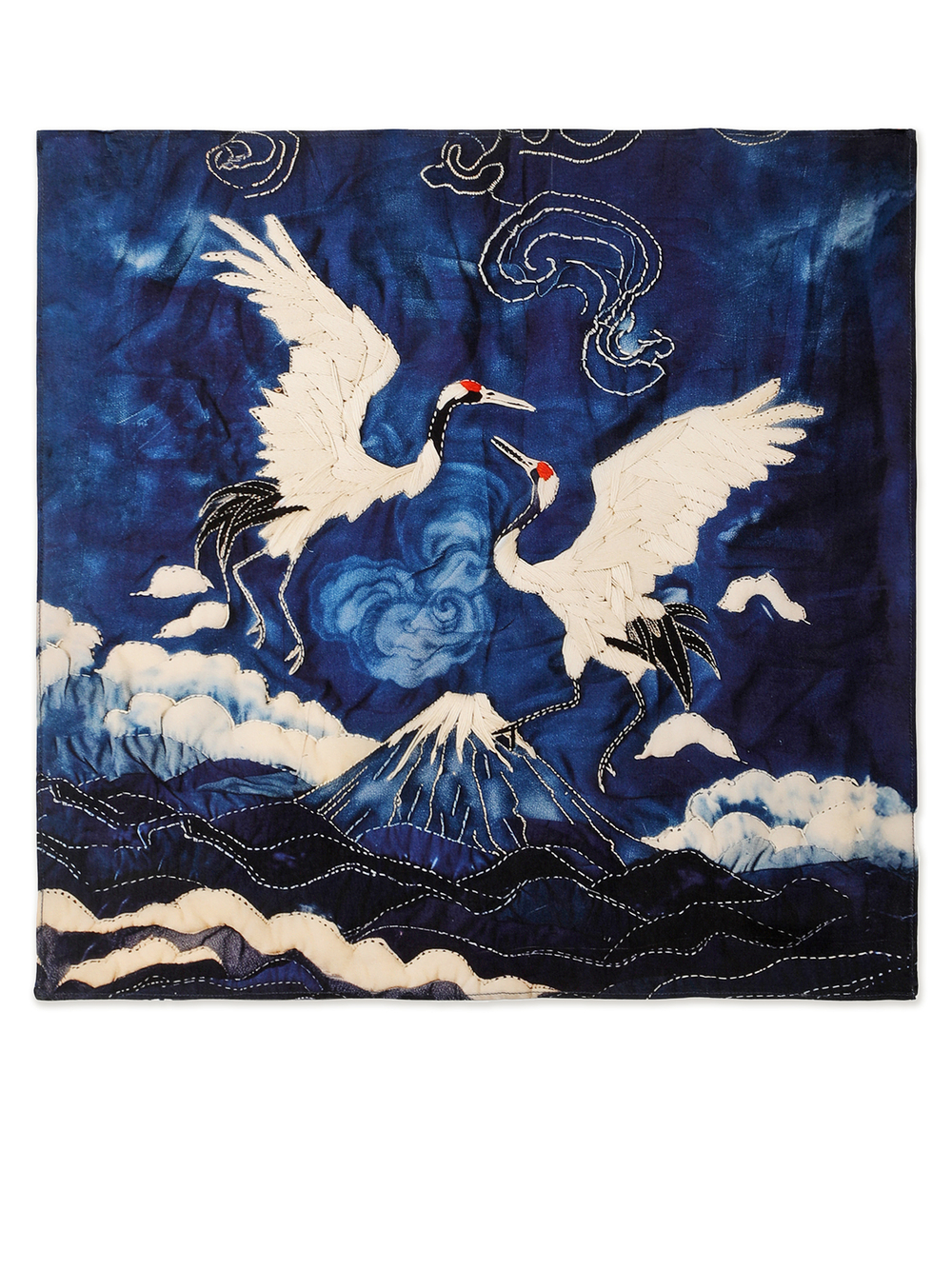 Бандана Boro Crane Bandana  Mimic Stitch Boro Crane Print