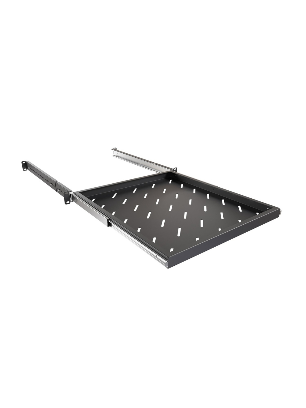 NTSS Полка выдвижная NTSS глубина 500мм, крепление 19 1U, для шкафов глубиной 800мм, черный RAL 9005 NTSS-MSKB-FS-800-BL