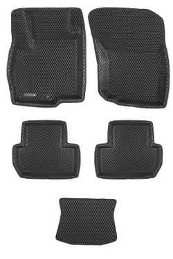Коврики салона для MITSUBISHI ASX (2010-) Euromat 3D EVA черные Арт EM3DEVA-003600