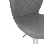 Барный стул Woodville Porch gray, chrome, ножки хром