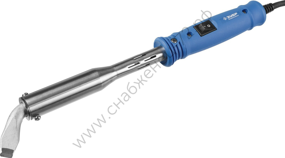 ЗУБР Ceramic PRO 200Вт клин, выключателем, Высокомощный электропаяльник с пластиковой рукояткой (55301-200)