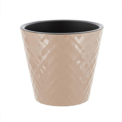 Горшок для цветов InGreen Manhattan D125мм, 1 л c дренажной вставкой, оникс
