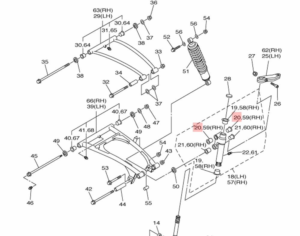 Втулка подвески Yamaha 9038115N5000