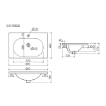 Тумба с раковиной Sancos CODE CD80GP/CN13002 80 серая платина