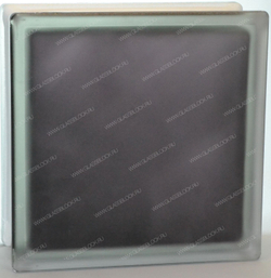 КупитьСтеклоблок полуматовый черный волна (матовый с одной стороны) Vitrablok  19x19x8 окрашенный изнутри