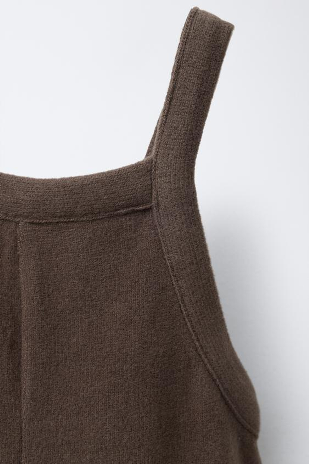 ZARA КОМБИНЕЗОН ИЗ МЯГКОЙ ТКАНИ, КОРИЧНЕВЫЙ