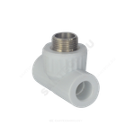 Тройник PP-R комбинированный белый Дн 20х3/4" НР VALFEX 10128120