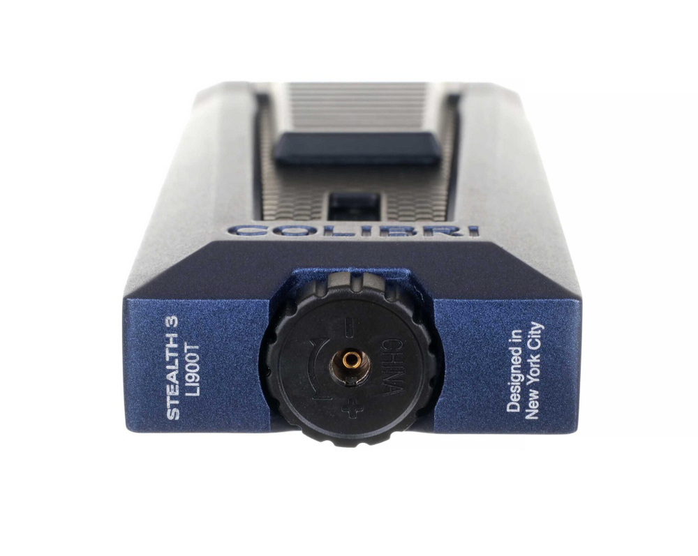 Зажигалка сигарная Colibri Stealth (тройное пламя), синий лак Navy