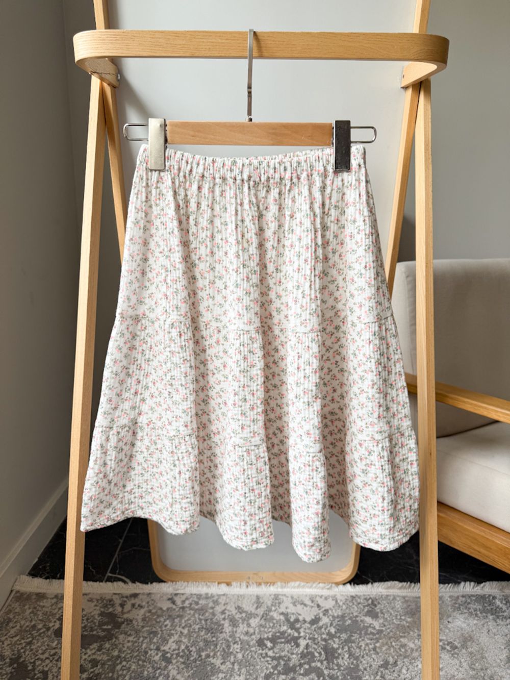 Хлопковая ярусная юбка Tocoto Vintage, 140