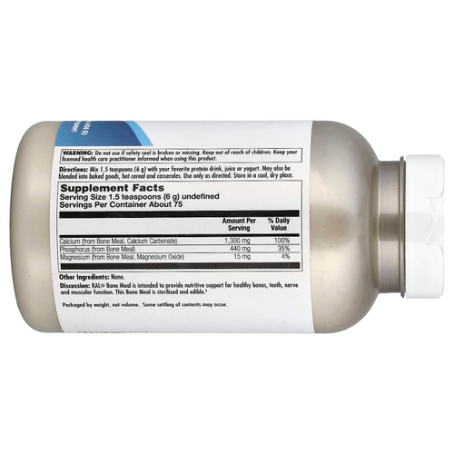 KAL, Порошок из костной муки, 450 г (16 унций)
