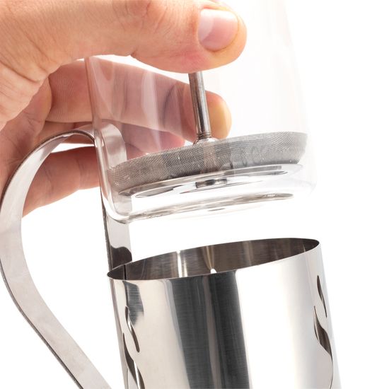 Френч-пресс 600 мл. с мерной ложкой Ofenbach NB 100605 стекло, нержавеющая сталь