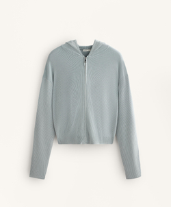 Oysho Трикотажная куртка с капюшоном, серо-голубой