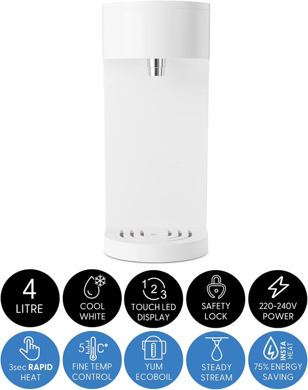 Yum Asia Термопот Oyu Digital Instant Hot Water Dispenser, белый