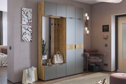 Антресоль двухдв Бери (Дуб крафт золотой/Графит)