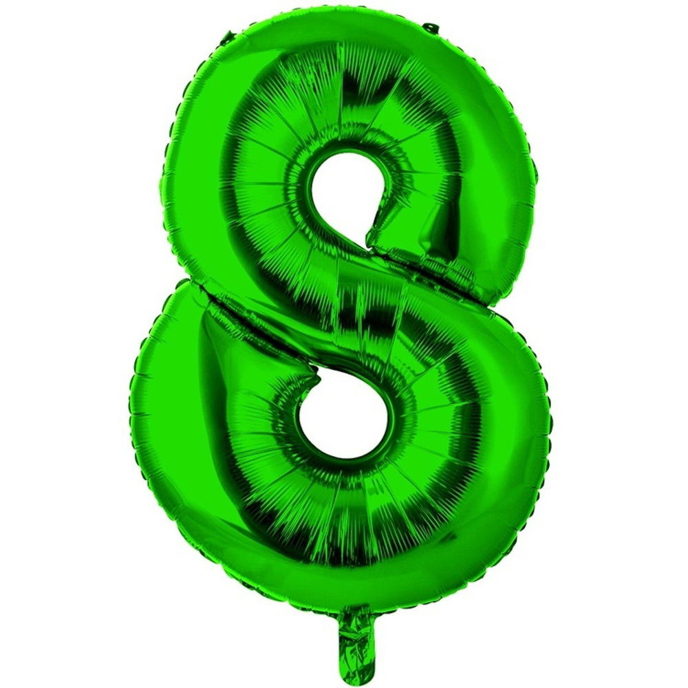 Фольгированные цифры в зеленом цвете 66 см