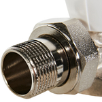 Клапан ручной регулирующий угловой ROMMER - 3/4" (ВР/НР-американка, PN10, Tmax 110°C)