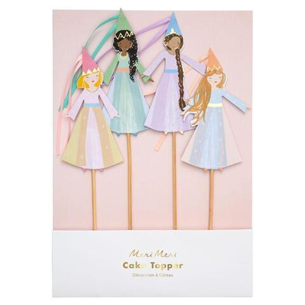 Топперы для торта "Princess &amp; Unicorn" 4 шт.