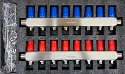 Коллекторная группа из нержавеющей стали (без  расходомеров и без евроконуса) 8 вых. Ecosystem