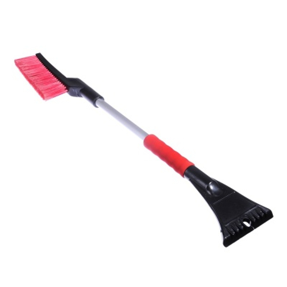 Щетка для уборки снега со скребком расщепленная щетина 79см NEW GALAXY