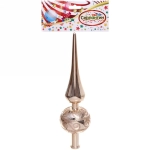 Верхушка на ёлку 23 см «Волшебный узор», Шампань