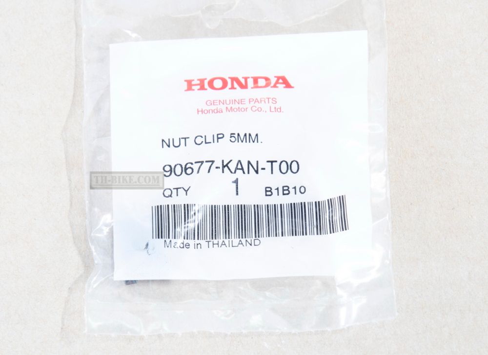 90677-KAN-T00. NUT, CLIP, 5MM
