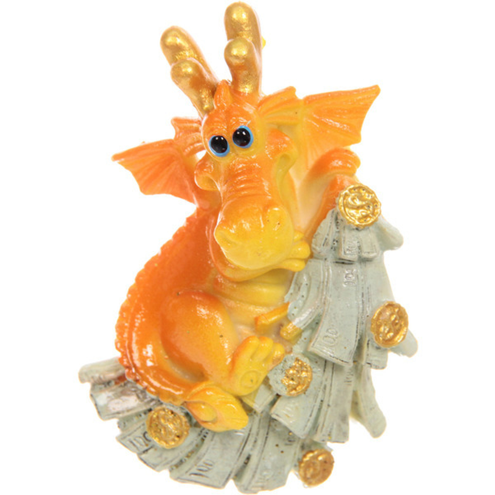 Магнит «Дракон Ричард с деньгами» 6,9*6 см, микс