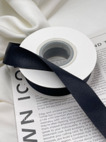 Лента атласная матовая черная 25 мм