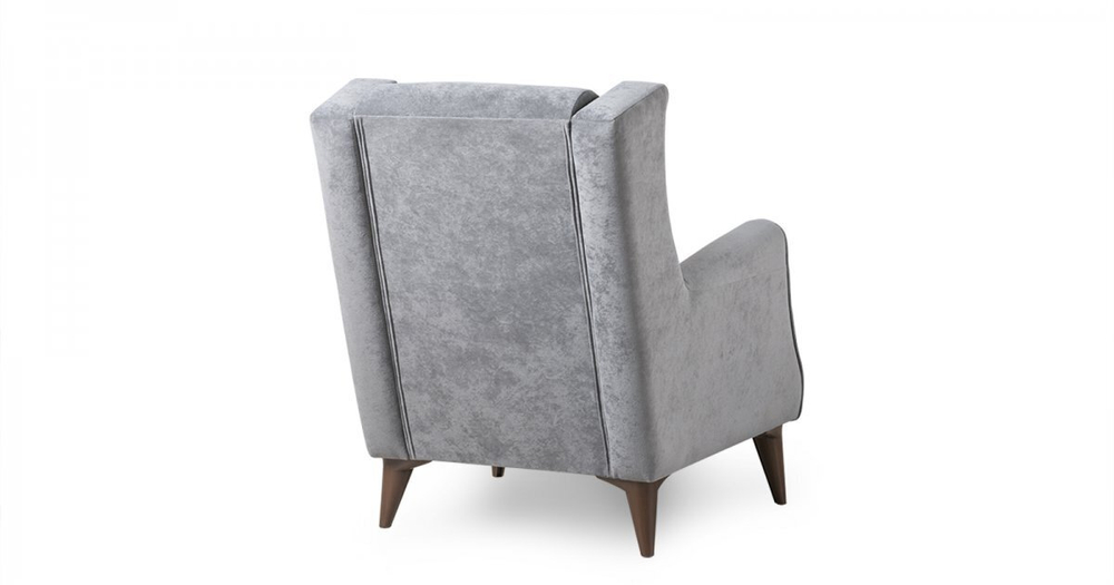 Кресло Плимут велюр серый
