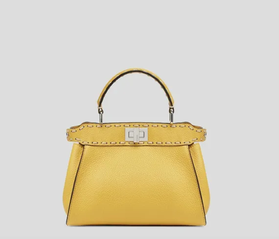 Сумка Fendi Peekaboo Iconic Mini желтый