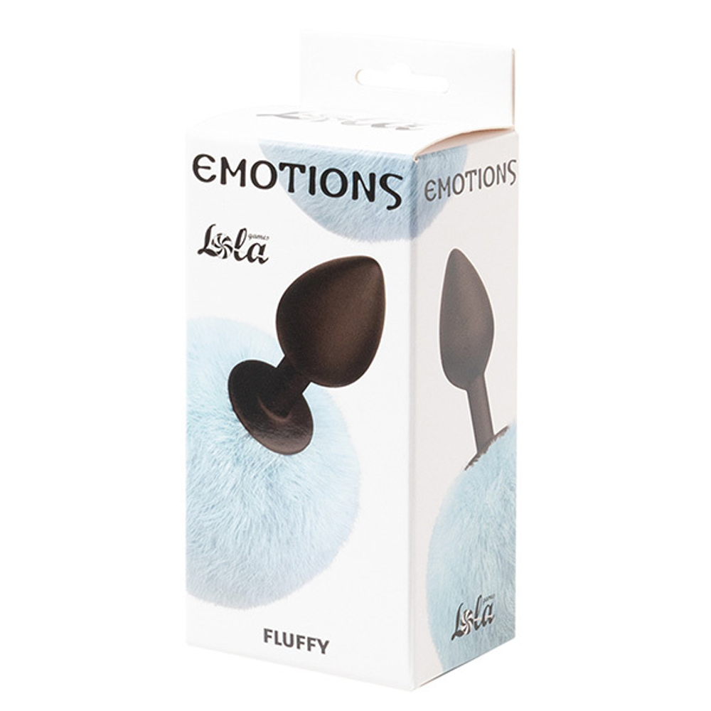 Анальная пробка 15см с хвостом Lola Games Emotions Fluffy Blue 4017-03lola