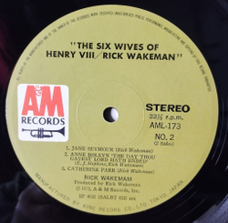Винтажная виниловая пластинка LP Rick Wakeman The Six Wives Of Henry VIII (Japan 1973) (No Obi)