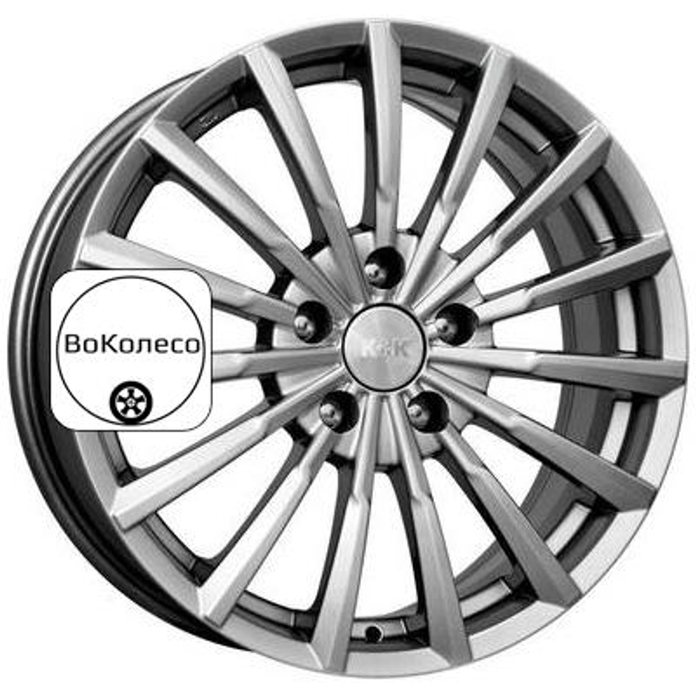 7x17/5x100 ET48 D56,1 Акцент (КС562) Дарк платинум K&K