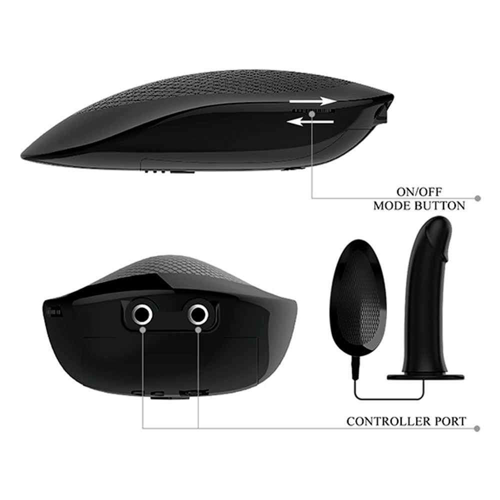 Мужской вибрострапон 17,3см на трусиках Pretty Love Harness Vito Strap-On BW-022055