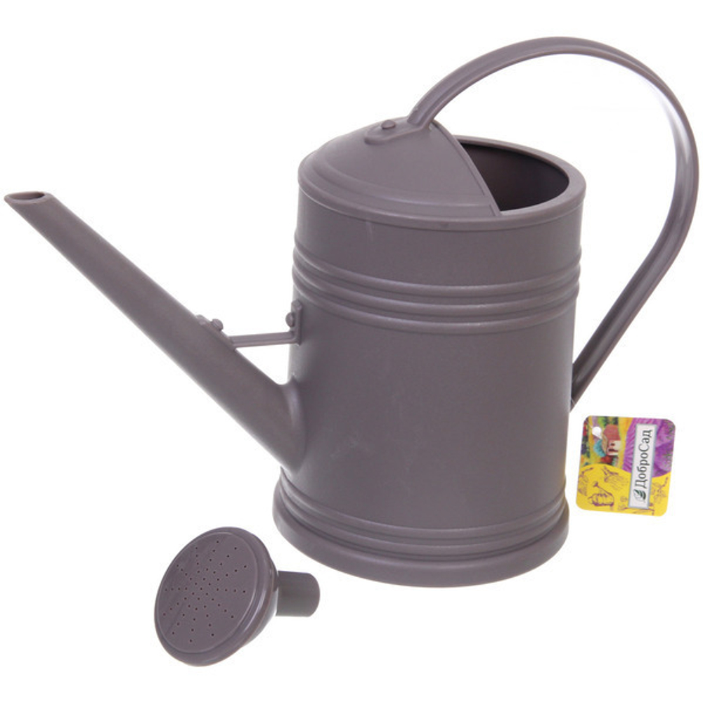 Лейка для растений 2л «Alexandra Falls» с прикорневым поливом, кофейный ДоброСад