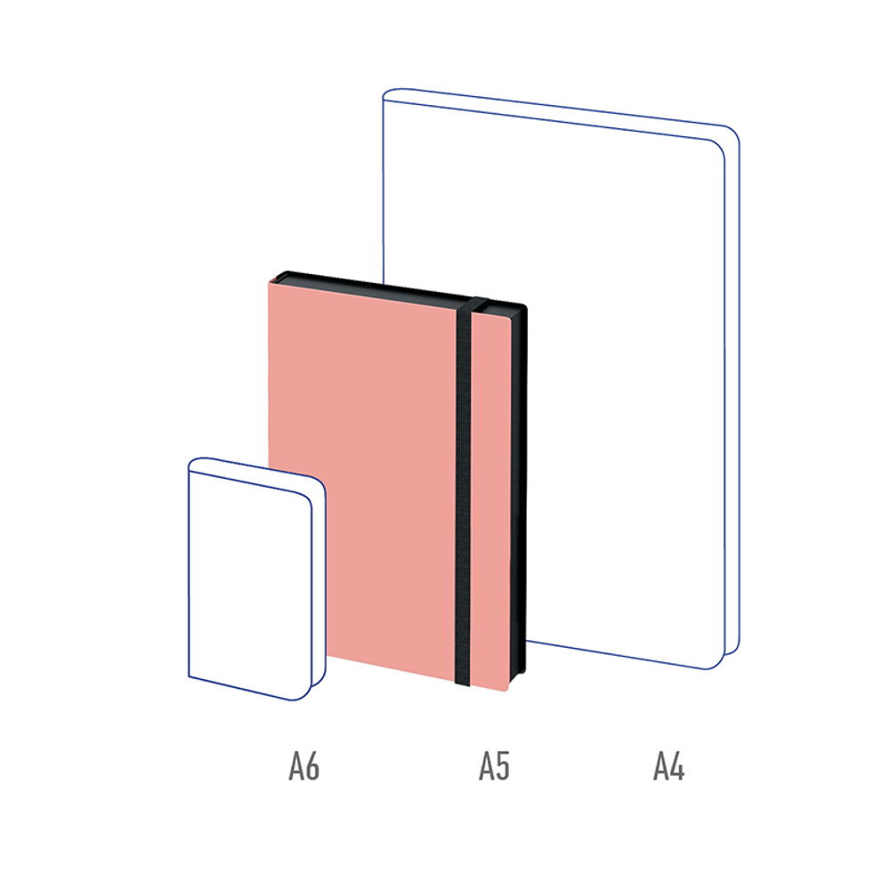 Ежедневник недатированный, А5, 136л., кожзам, Berlingo "Instinct", черный/фламинго, с резинкой