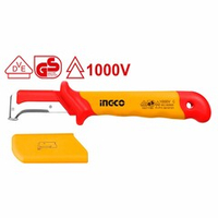 Нож изолированный с пяткой 1000В INGCO HIDCK1851