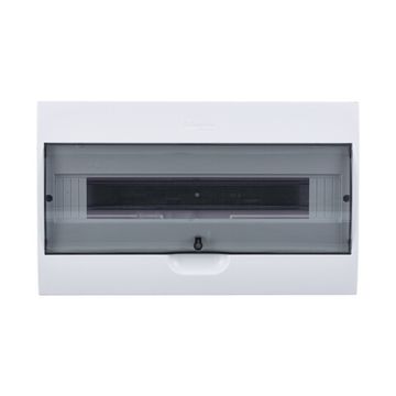 Бокс Systeme Electric City9 накладной 18-модулей IP40 черная прозрачная дверь