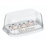 Масленка "Bergamo" с декором (бесцветный)