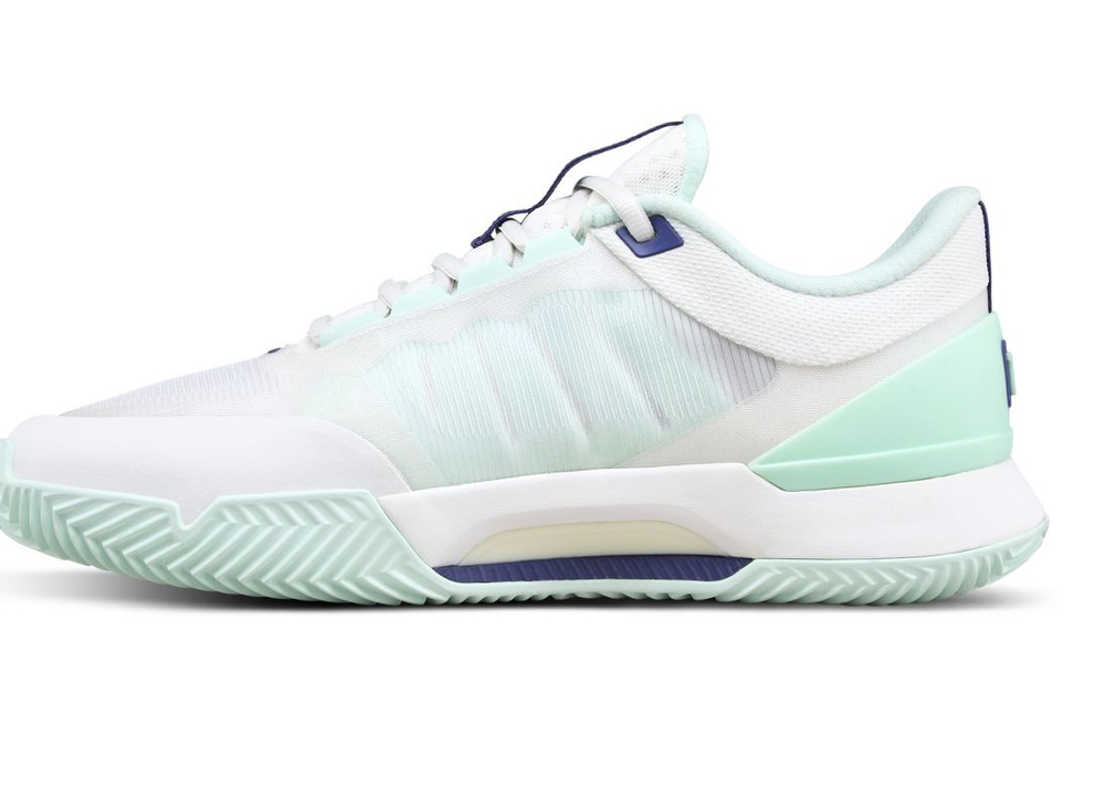 Женские теннисные кроссовки Wilson Intrigue Tour Clay - white/bay/skipper blue