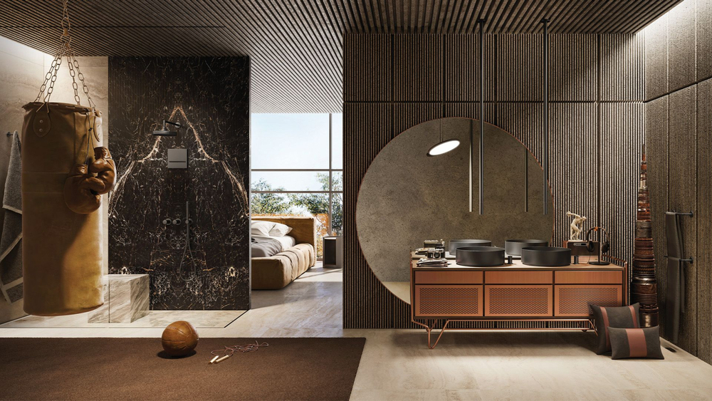 Смеситель Gessi Ingranaggio, удалённого управления, цвет Black Metal Brushed PVD