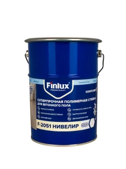 Полимерная стяжка Finlux F-2051 суперпрочная, ровнитель для наливного пола, двухкомпонентное нивелир, 10 кв. м
