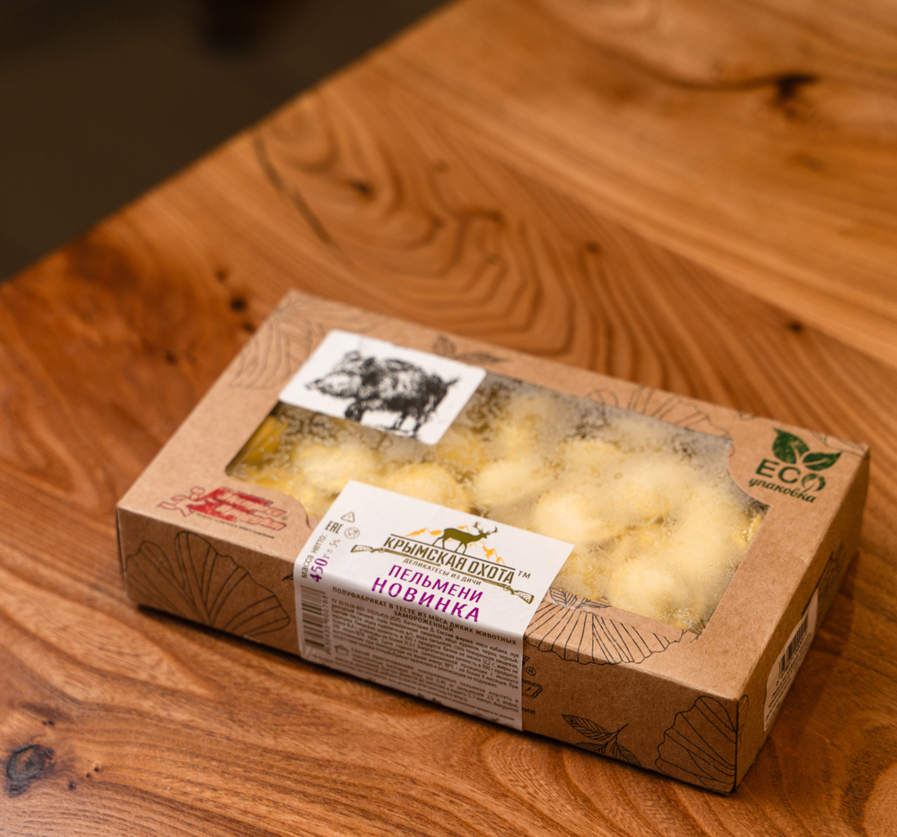 Пельмени с мясом дикого кабана ТМ Крымская охота 450 г