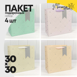 Пакет подарочный 30х30х16см Премиум "Эксклюзив" (Микс)