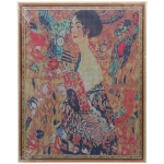 Алмазная мозаика на подрамнике с полным заполнением «МИР ЯРКИХ КРАСОК», красивая дама, 40*50см