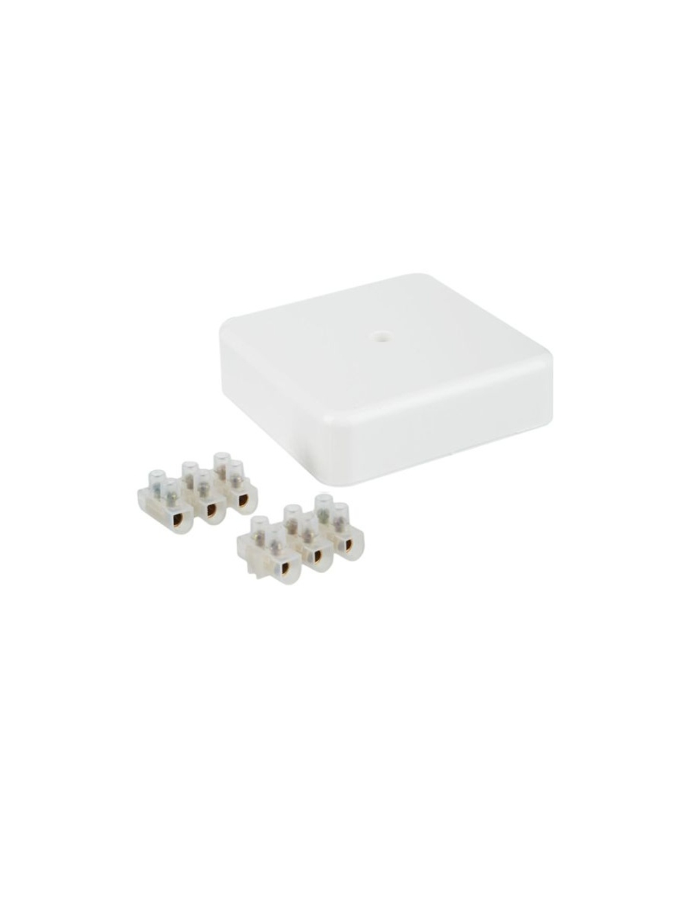 Коробка распаячная ОП 75х75х20 IP40 КМ41212-01 (6 клем. 6кв.мм) бел. IEK UKO10-075-075-020-K01