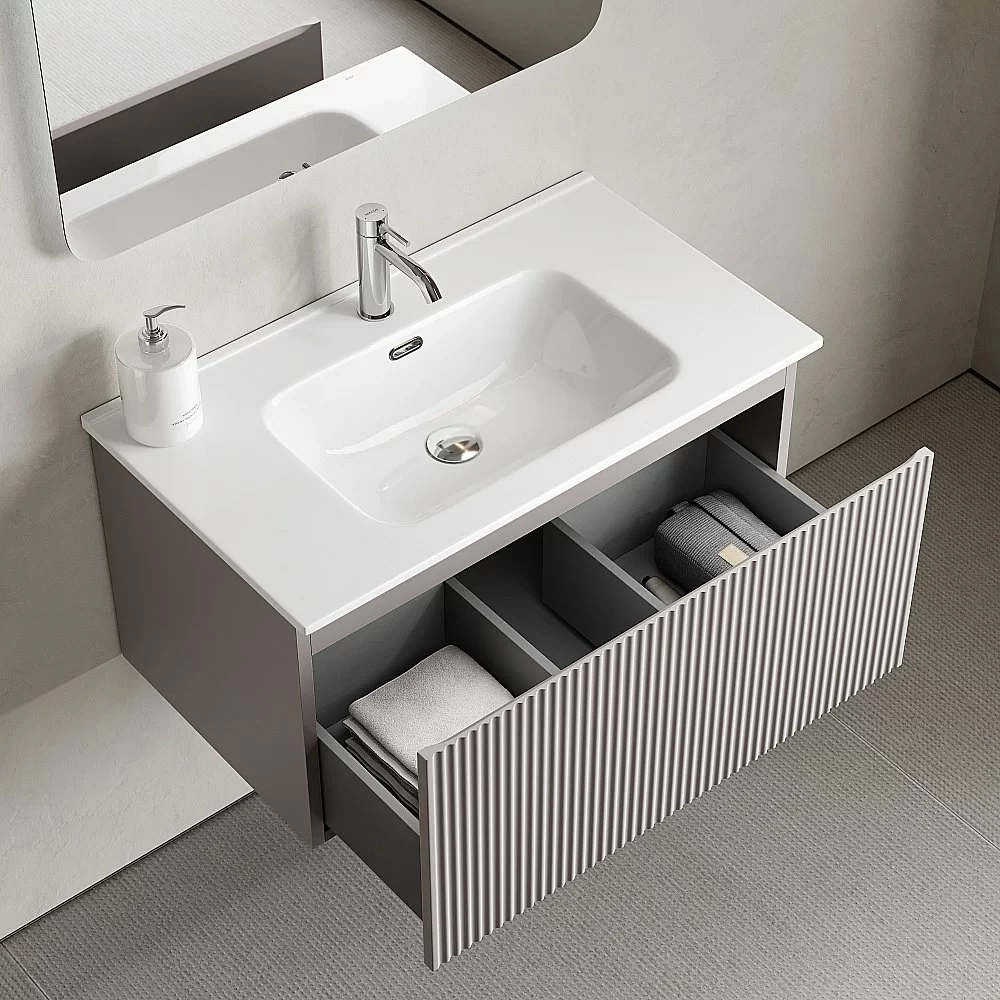 Тумба с раковиной Sancos Snob R 1.0 SNR1.080SM/CN7005 Doha Soft