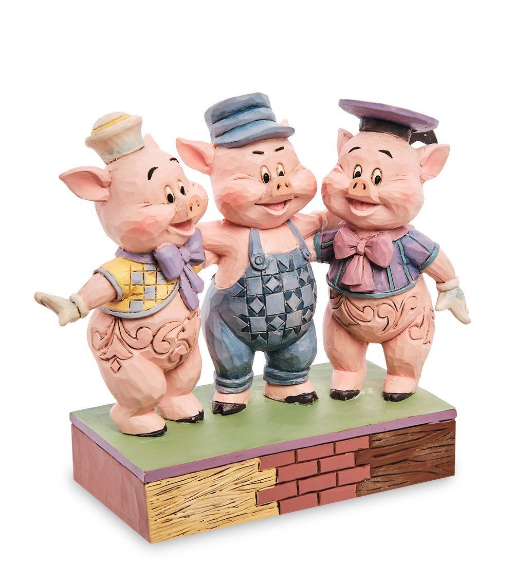 Disney Traditions Disney-6005974 Фигурка «Три поросенка (Умники)