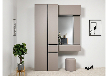 Прихожая Woodville Сейдиль 16.314.02 антрацит, веллюто капучино