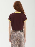 Женская Футболка Cropped Ringer